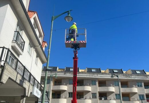 Xa están en marcha os traballos de renovación da iluminación pública en Miño
